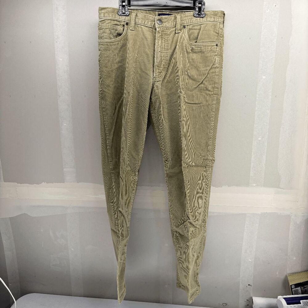 Vintage Lands End Pants Mens Actual 34X32 Tan Corduroy Preppy Skater 90s Y2K EUC